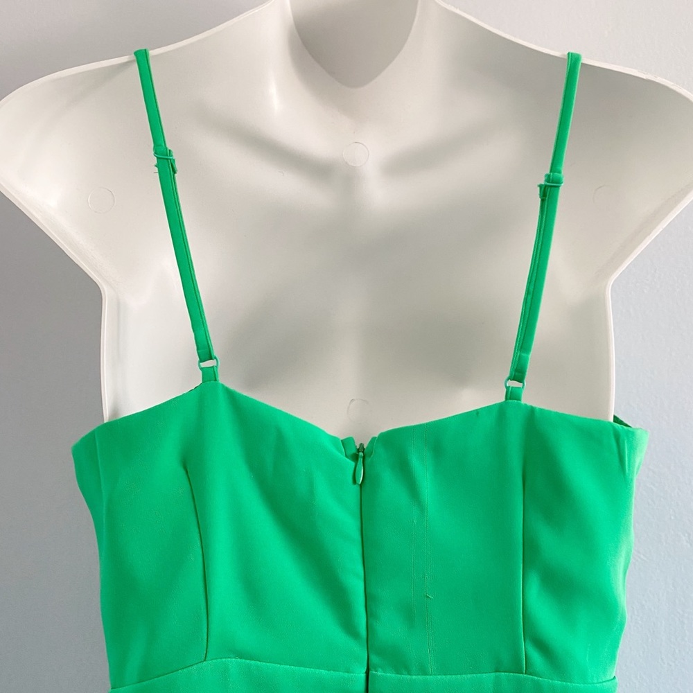 Superdown • Revolve Ruched Cami Mini Dress Green • Small - Picture 9 of 10